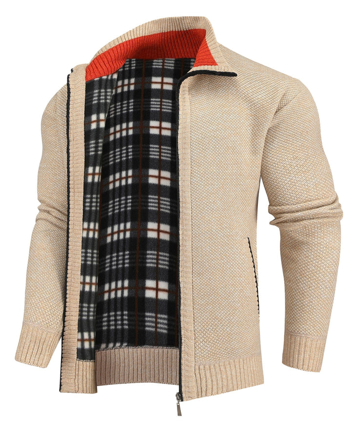 Ridgeway Flannel Lined Sweater (5 Designs) - Benson & Clark