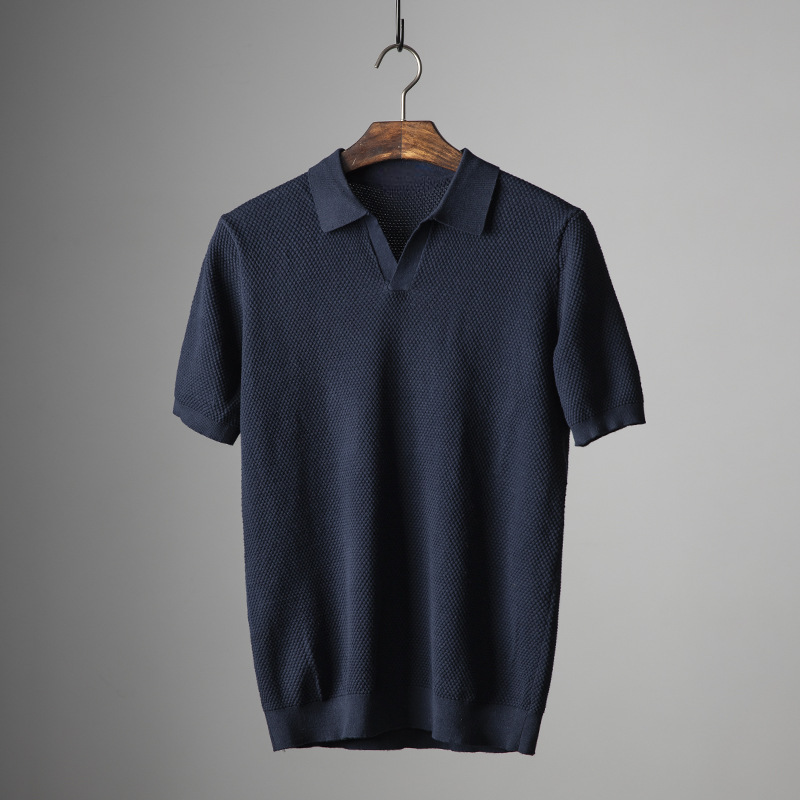 Rowen Knit-Collar Polo