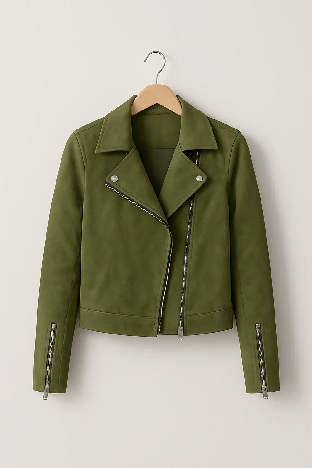 Aria Women’s Zipper Moto Bomber Jacket