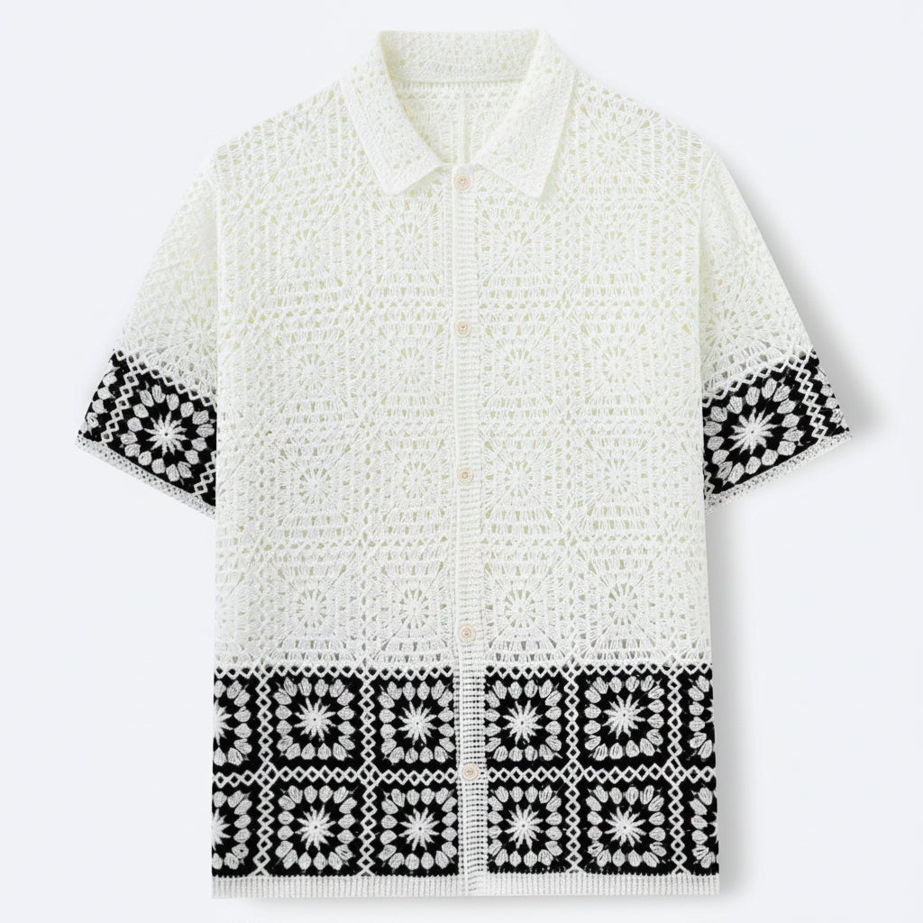 Mykonos Crochet Knit Shirt