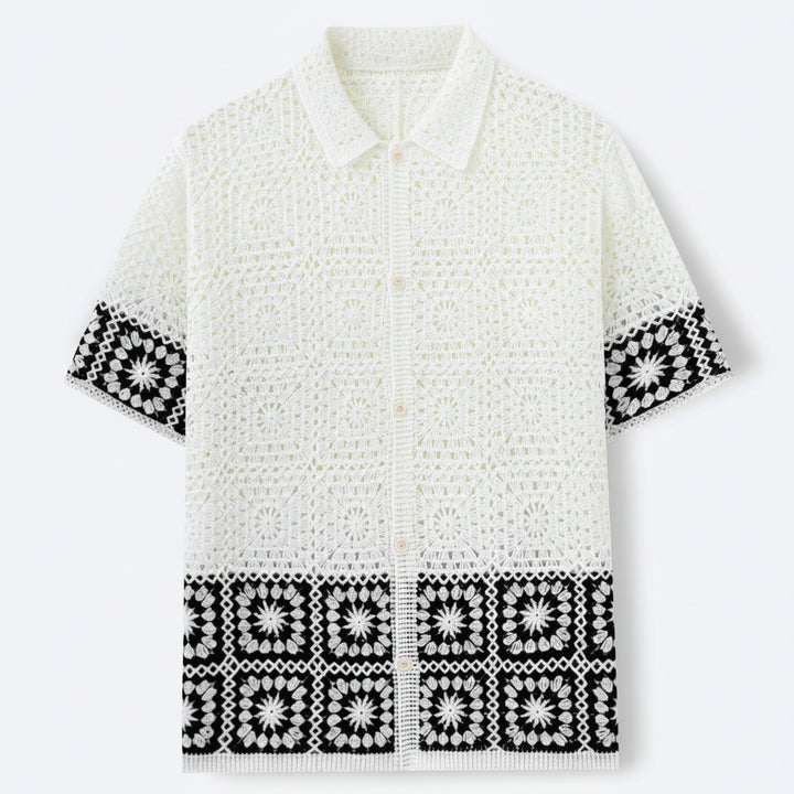 Mykonos Crochet Knit Shirt