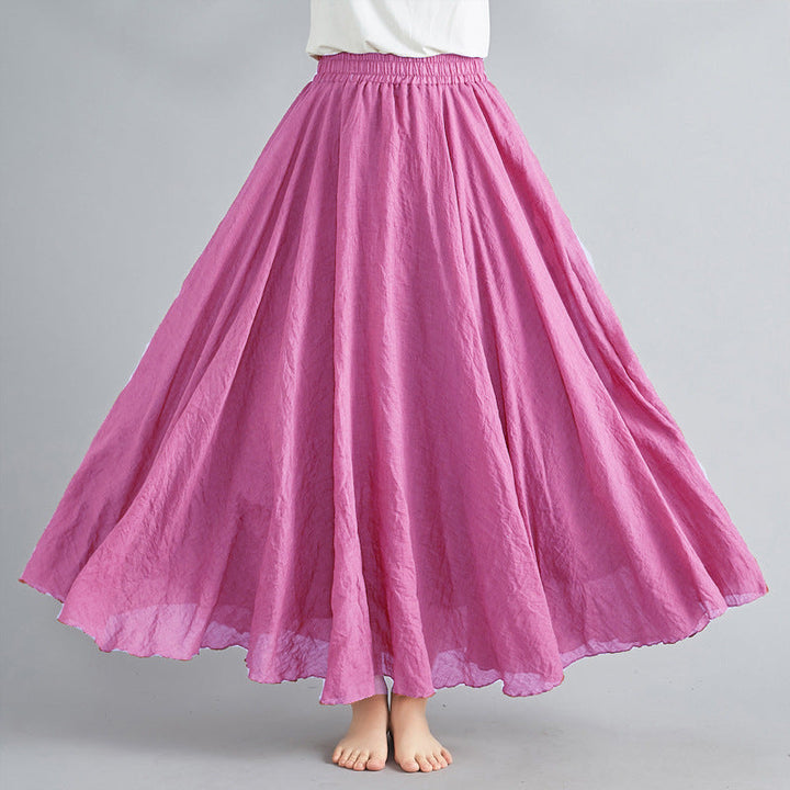 Rhodes Cotton-Linen Maxi Skirt