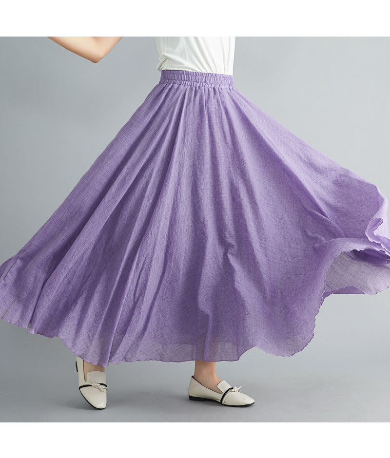 Rhodes Cotton-Linen Maxi Skirt