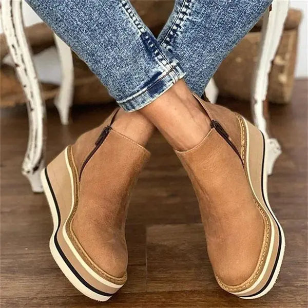 Nova Platform Wedge Ankle Boots