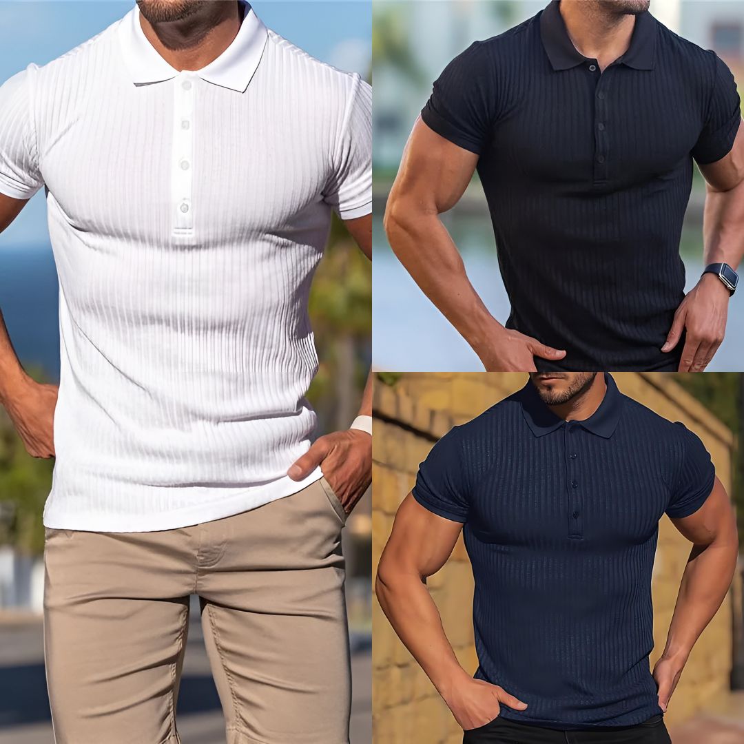 Lux Ribbed Polo - Benson & Clark