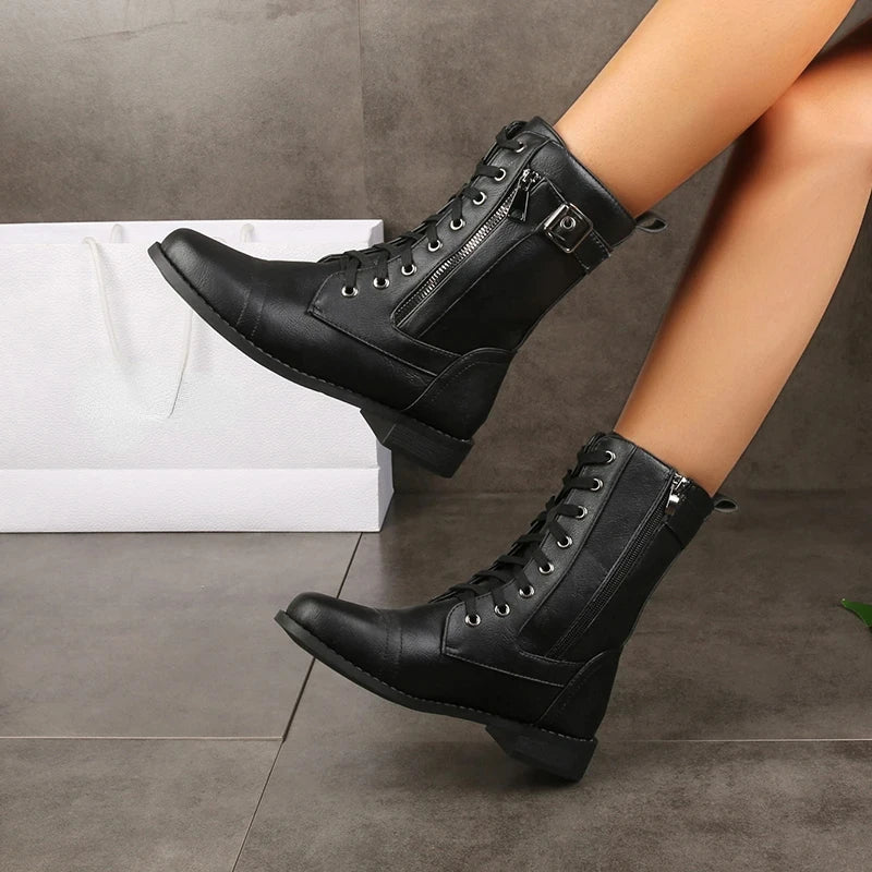 Verona Moto Buckle Boots