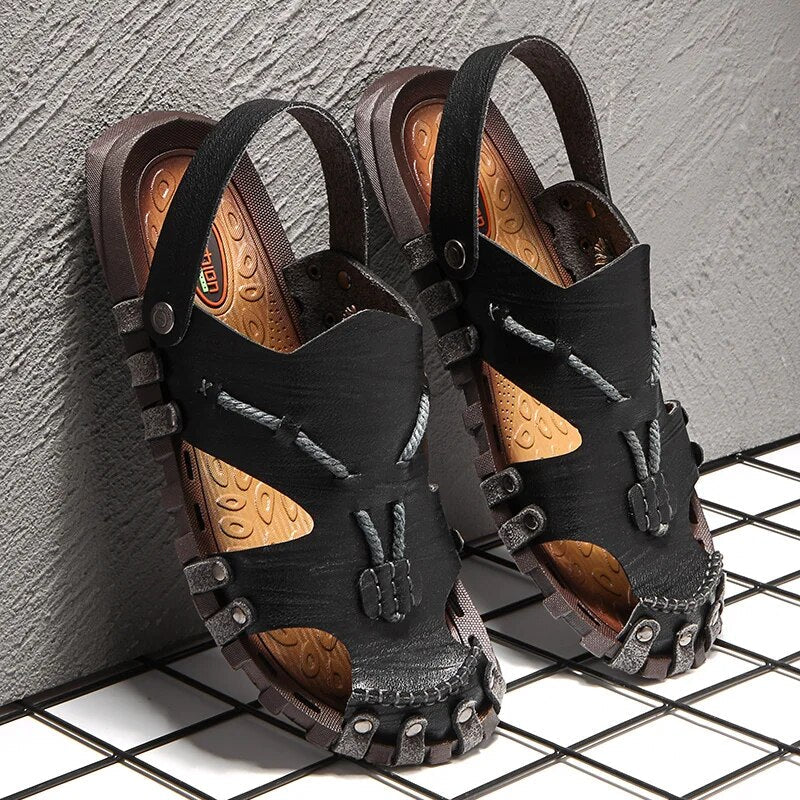 Tribal Genuine Leather Sandals - Benson & Clark