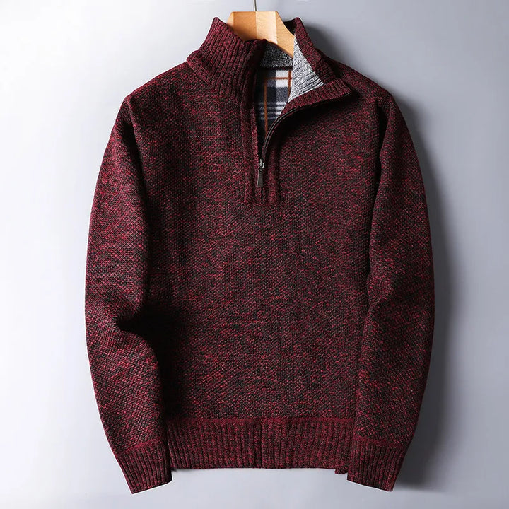 Everett Wool Quarter Zip Cardigan