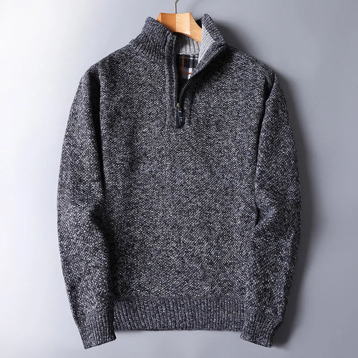 Everett Wool Quarter Zip Cardigan