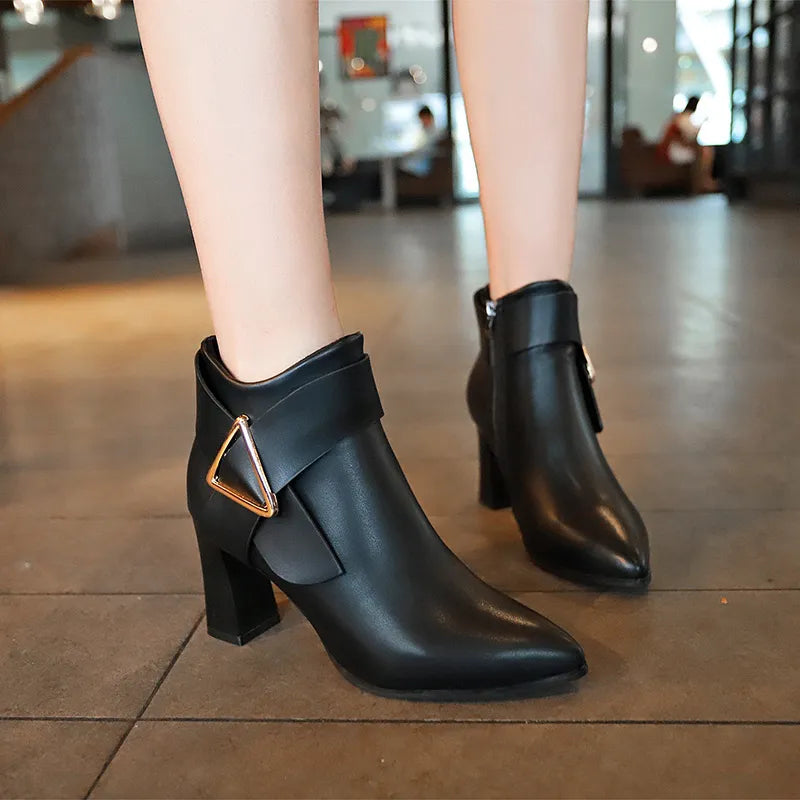 Siena Block Heel Ankle Boots