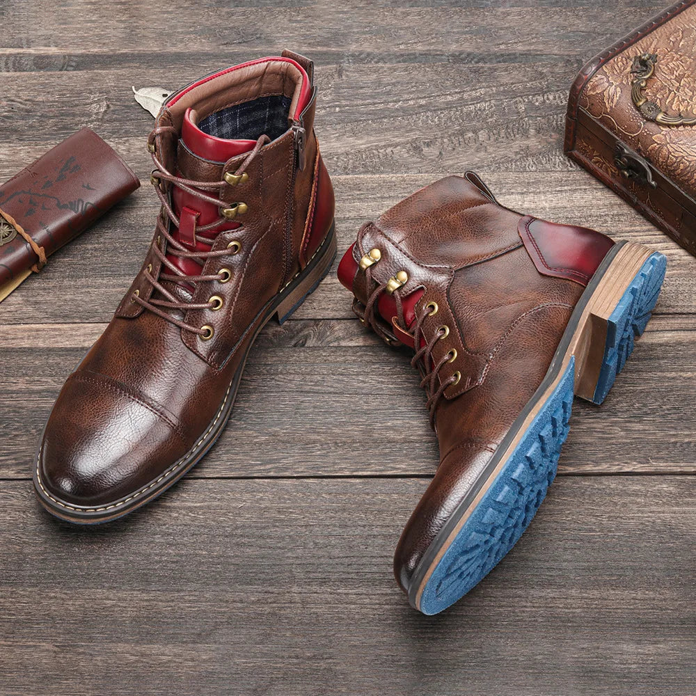 Ventura Leather Cap Toe Boots