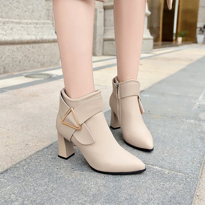Siena Block Heel Ankle Boots