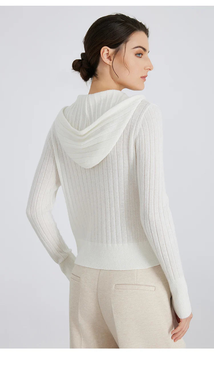 Milan Ribbed Zip Knit Cardigan