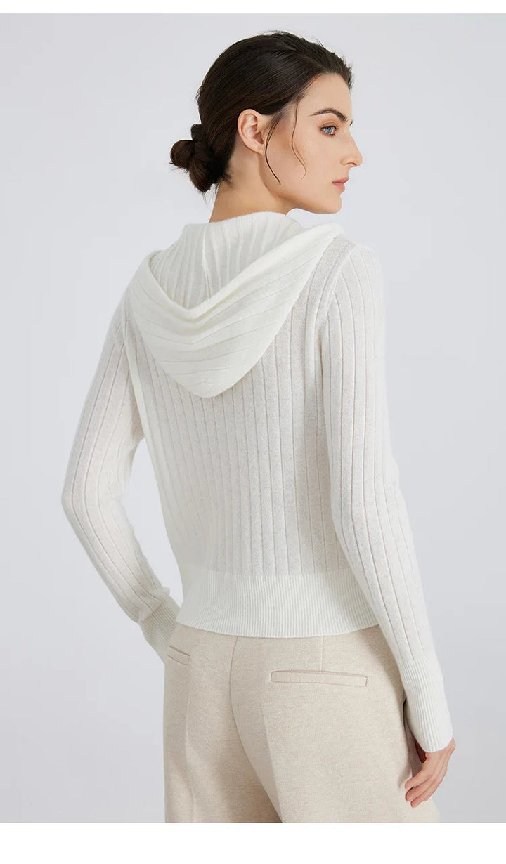 Milan Ribbed Zip Knit Cardigan