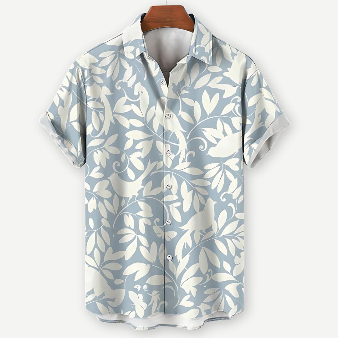 Relaxed Ivory Vines Shirt - Benson & Clark