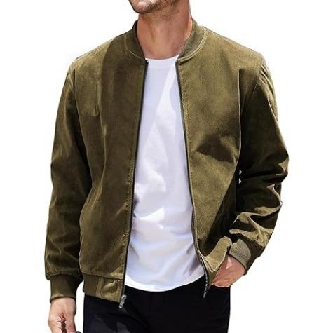 Matera Suede Bomber Jacket