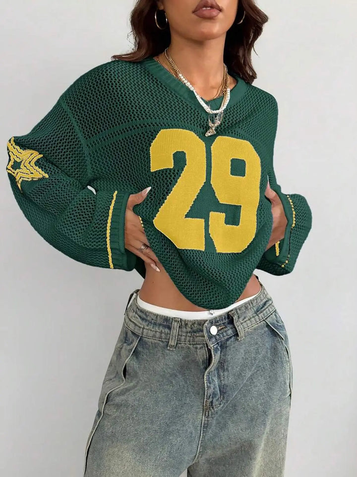 Verona Varsity Knit Sweater