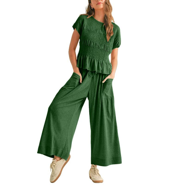 Valenza Smocked Wide Leg Set