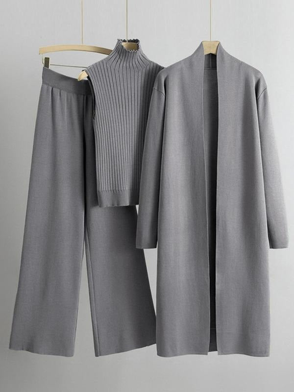Velastra 3 Piece Ribbed Knit Set