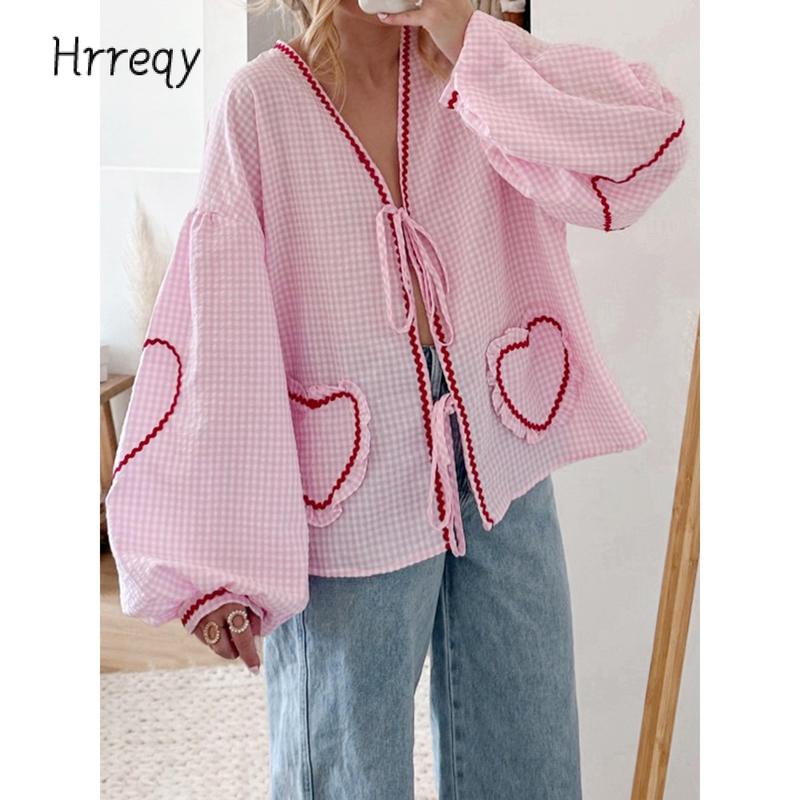 Belluno Gingham Heart Blouse