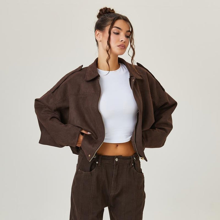 Novara Suede Bomber Jacket