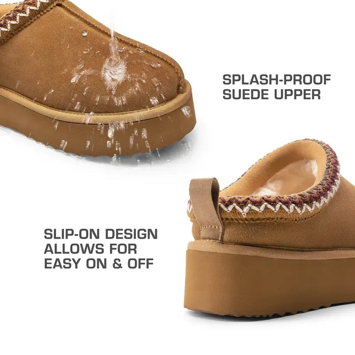 Alassio Platform Shearling Slippers