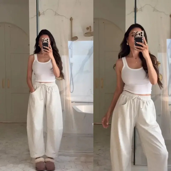 Azenhas Barrel-Leg Pants