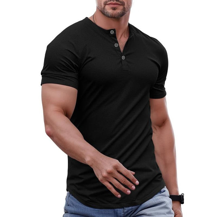 Lorano Buttoned Henley Tee