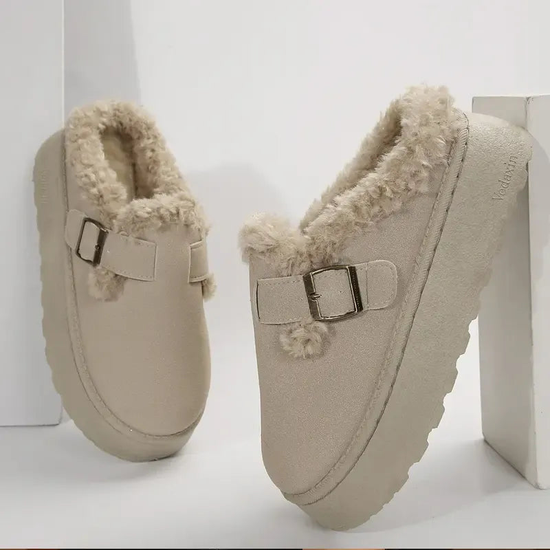 Malta Shearling Suede Clogs