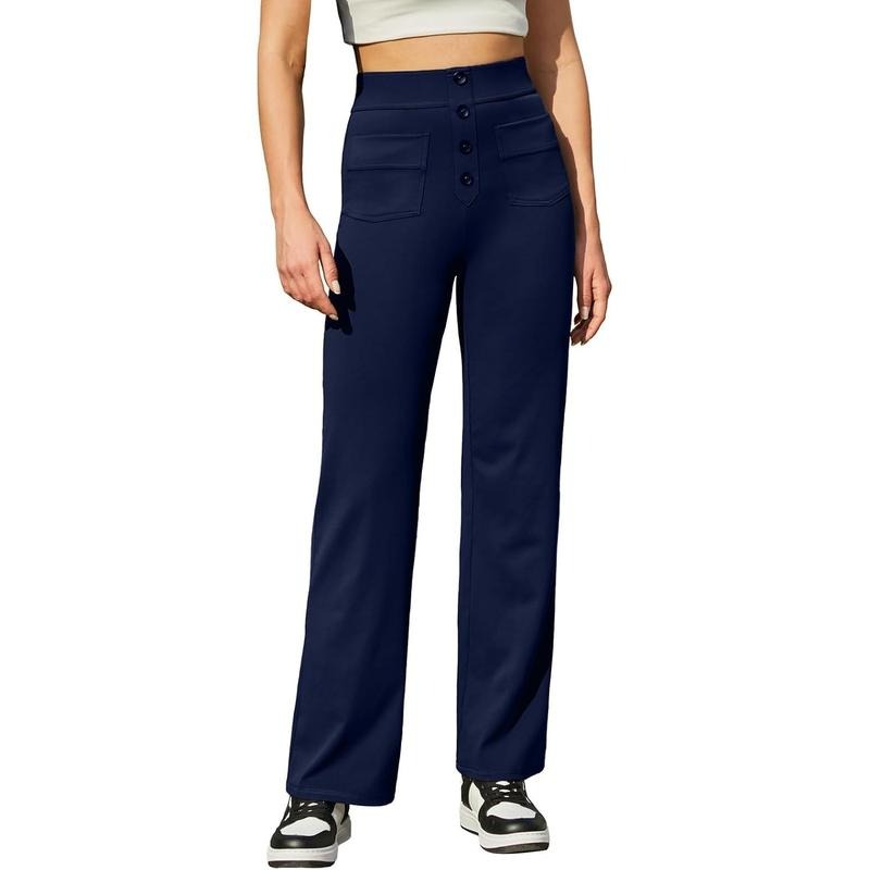 Lunaro Front-Button Wide Leg Pants