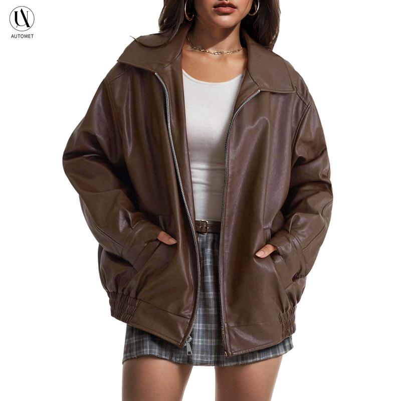 Carmela Leather Zip Jacket