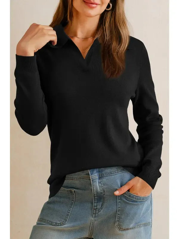Elvas Collared Knit Sweater