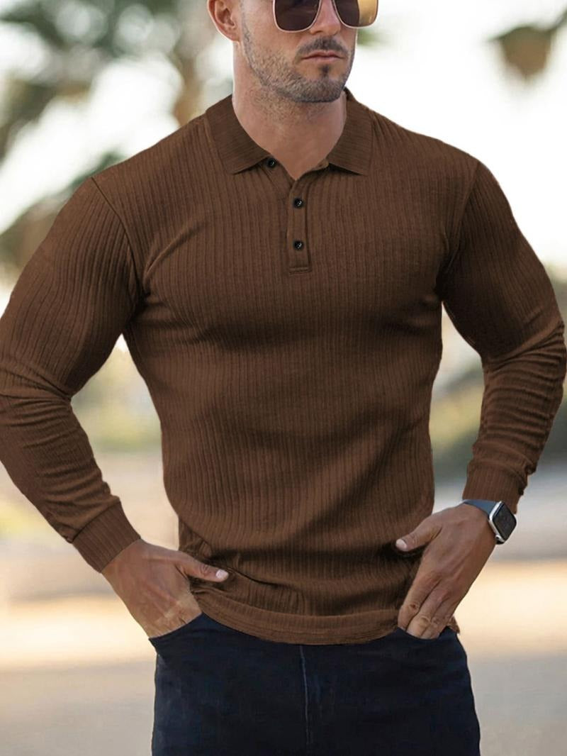 Long Sleeve Muscle Fit Polo