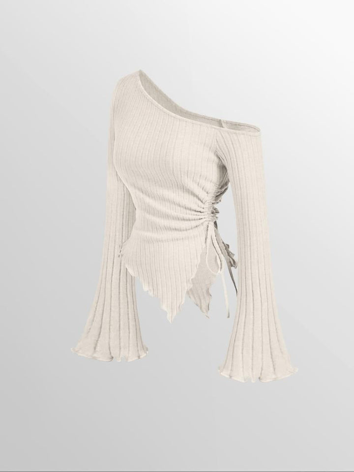 Malaga Asymmetric Ribbed Top