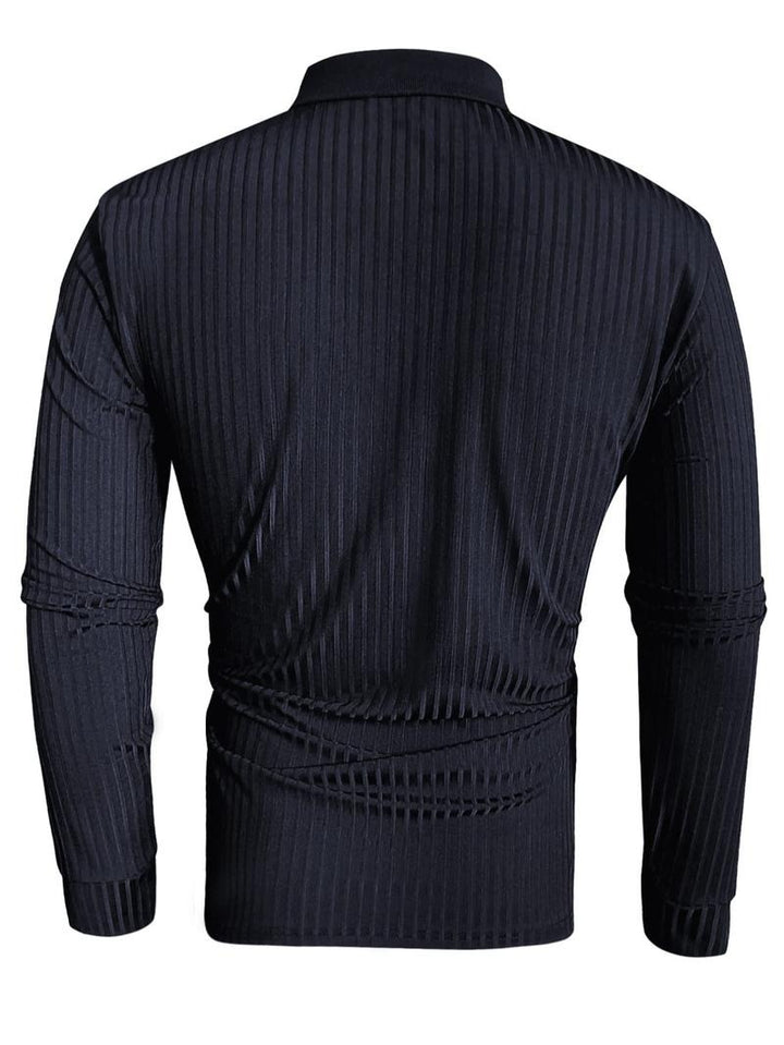 Long Sleeve Muscle Fit Polo