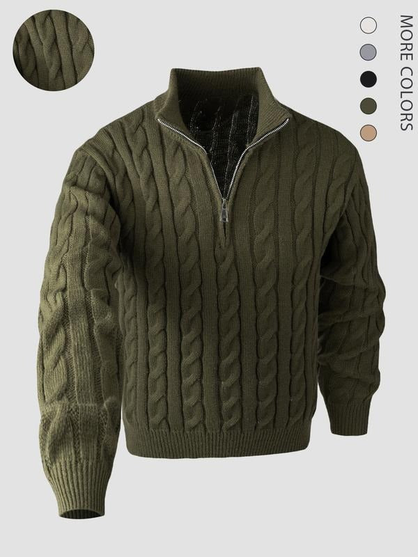 Sirolo Cable Knit Quarter-Zip