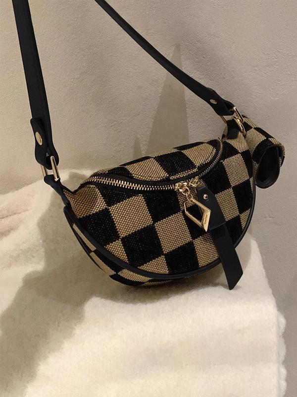 Valdina Checkered Canvas Bag