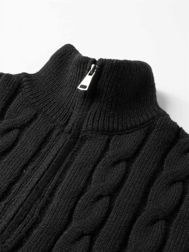 Sirolo Cable Knit Quarter-Zip