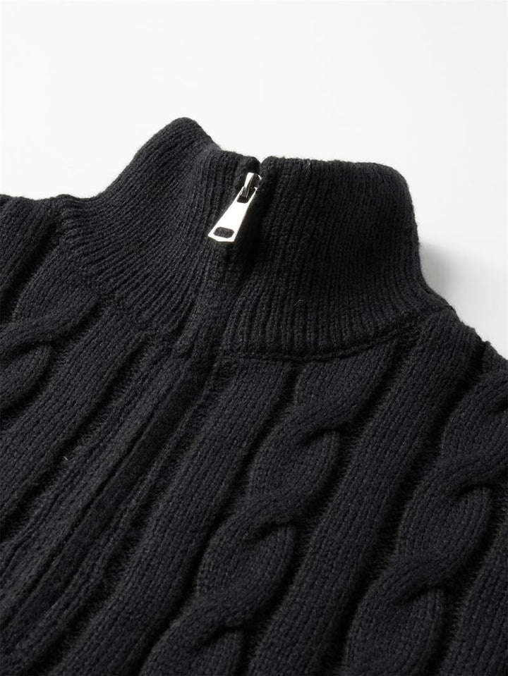 Sirolo Cable Knit Quarter-Zip
