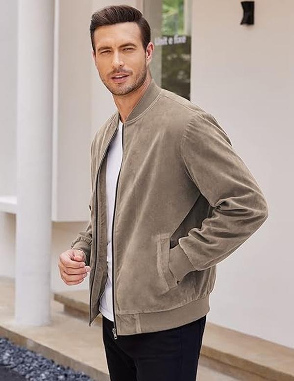 Matera Suede Bomber Jacket