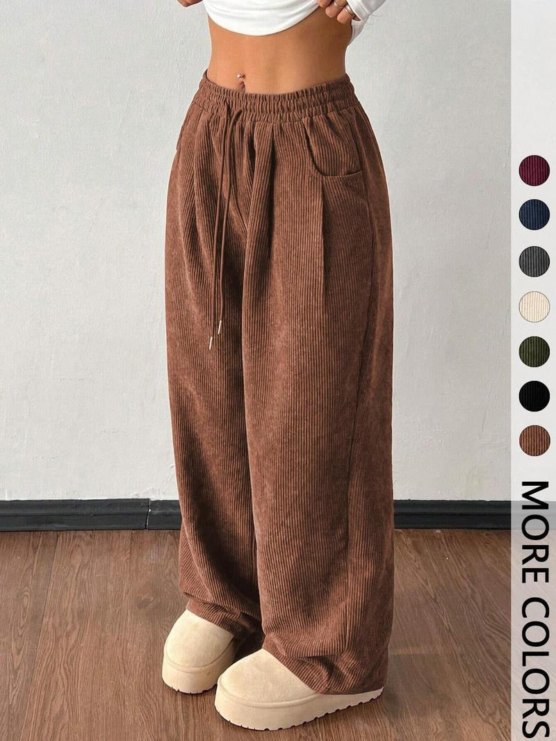 Lucca Corduroy Wide-Leg Pants