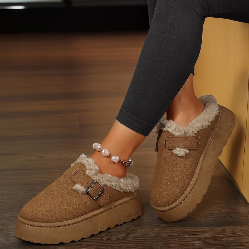 Malta Shearling Suede Clogs