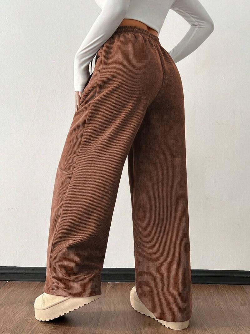 Lucca Corduroy Wide-Leg Pants