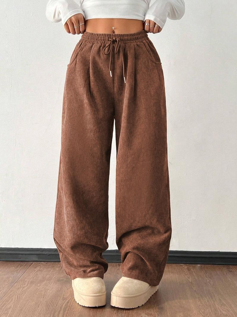 Lucca Corduroy Wide-Leg Pants