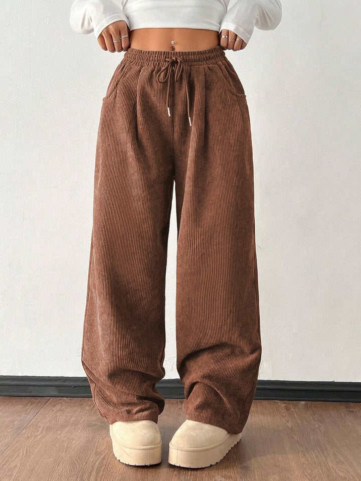 Lucca Corduroy Wide-Leg Pants