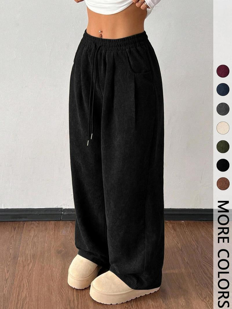 Lucca Corduroy Wide-Leg Pants