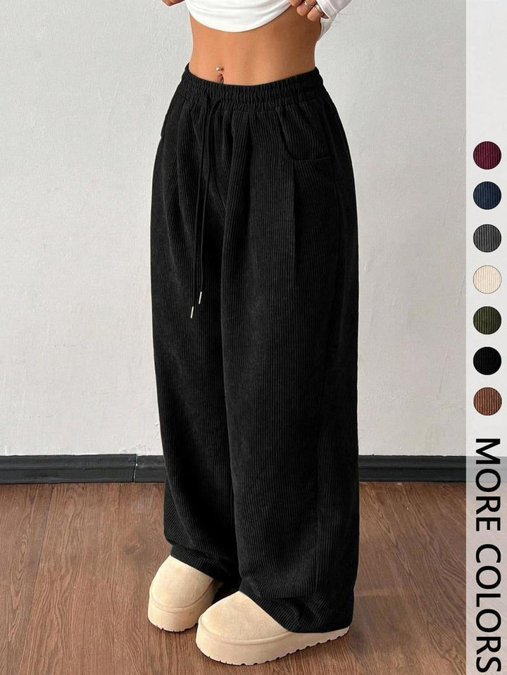 Lucca Corduroy Wide-Leg Pants