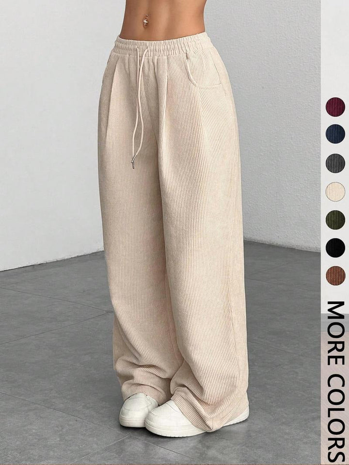 Lucca Corduroy Wide-Leg Pants