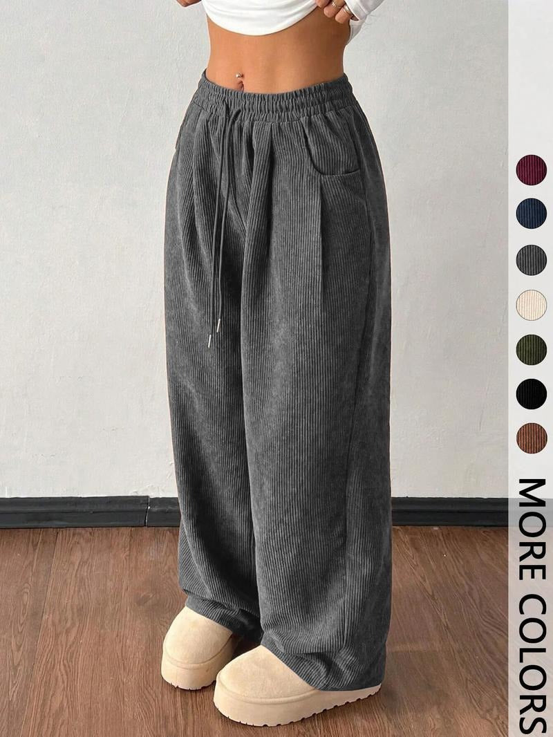 Lucca Corduroy Wide-Leg Pants