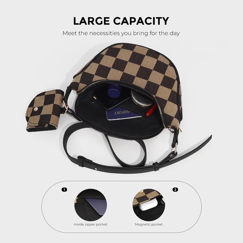 Valdina Checkered Canvas Bag